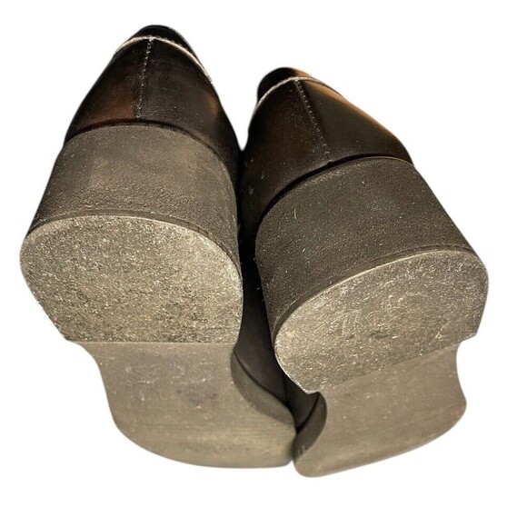 Salvatore Ferragamo Boutique Women's Black Leather‎ Loafer Size 6.5 2A Hook Loop - Picture 10 of 16